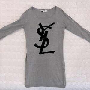 100% Authentic Yves Saint Laurent 3/4 sleeve sleeve sweater/tunic length sz sm